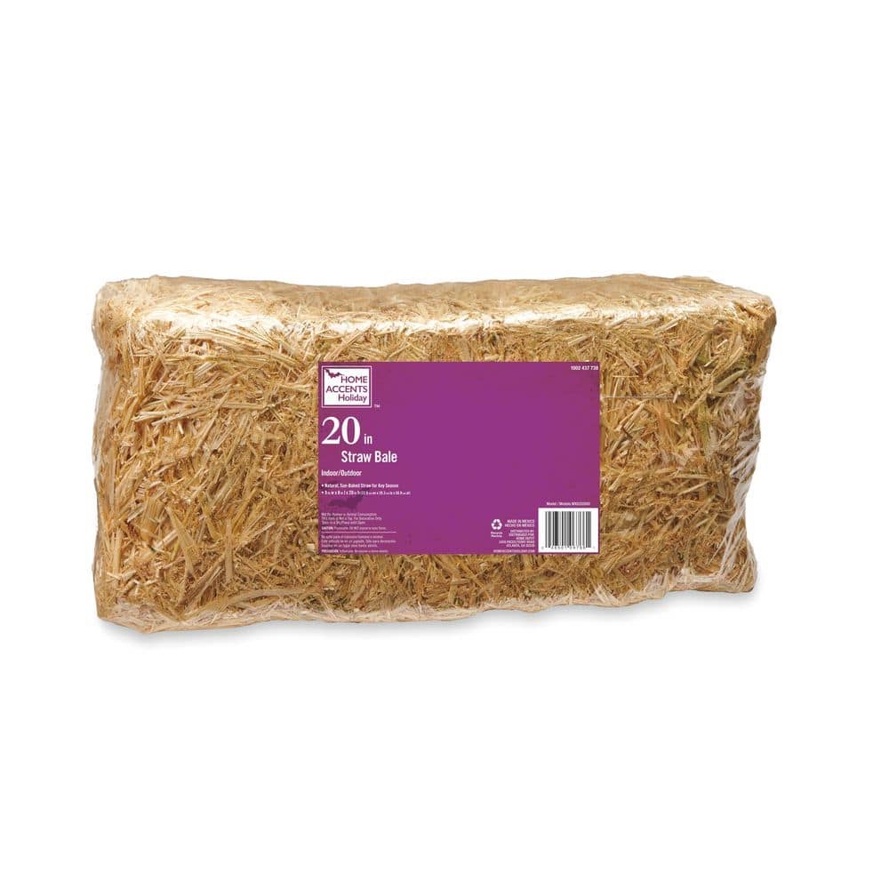 Home Accents Holiday 20 in. Straw Bale