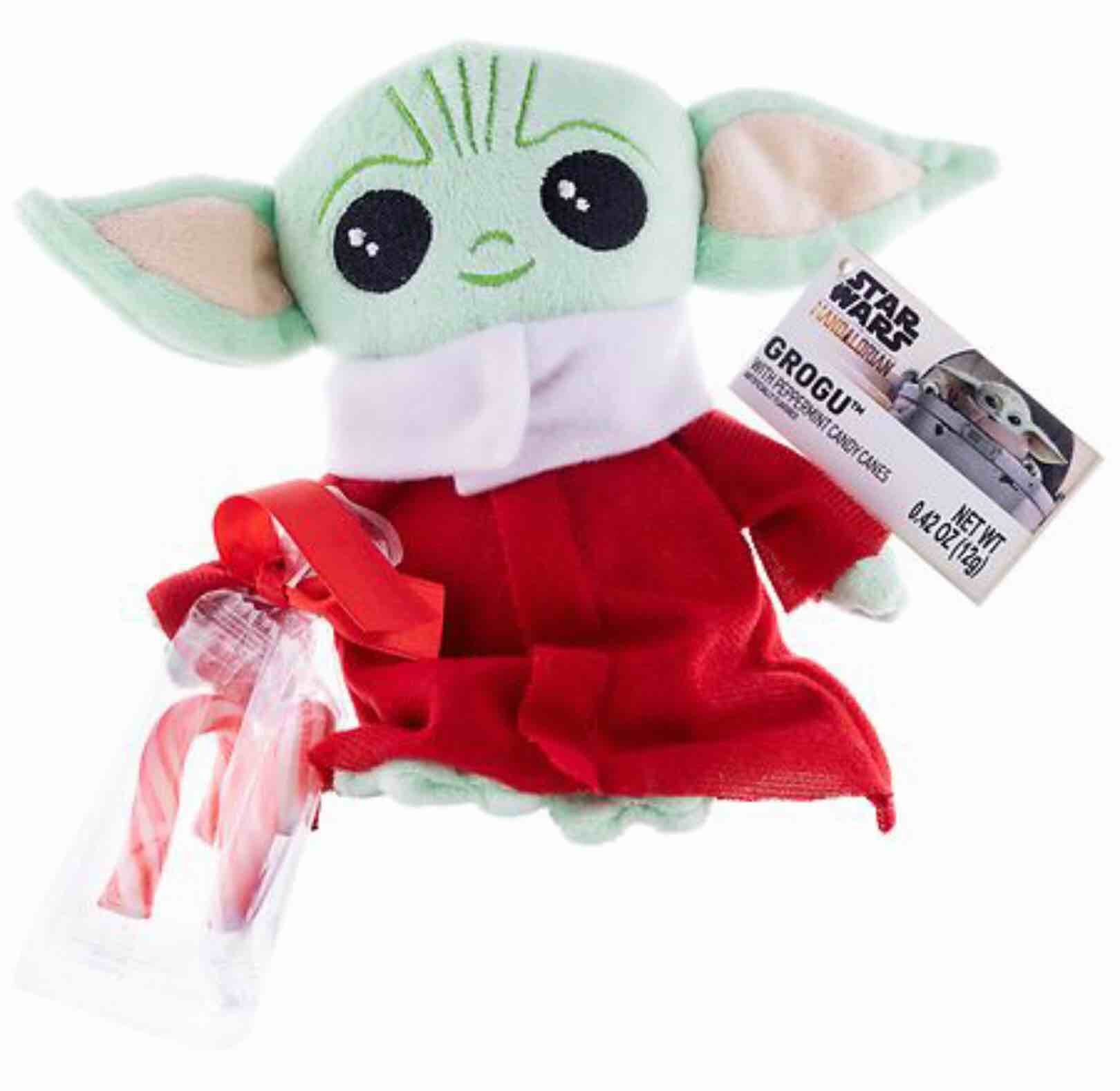Star Wars Mandalorian Grogu Christmas Plush with Candy - 0.42oz