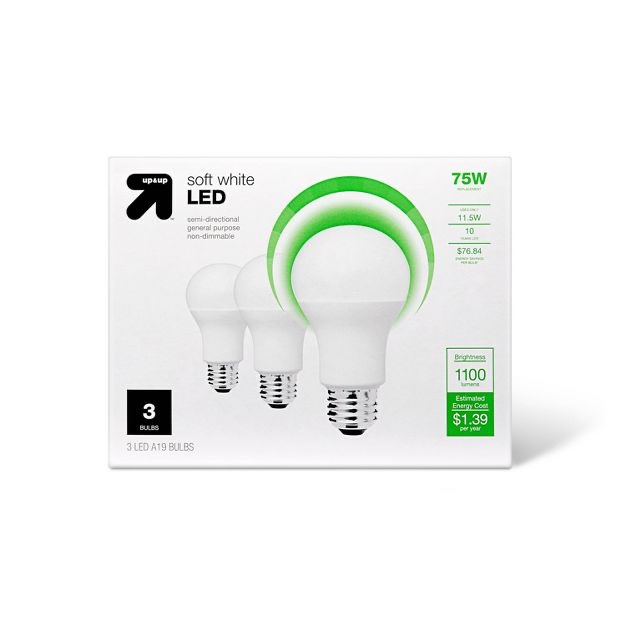 (pack of 6) LED 75W 3 Light Bulbs Soft White - up & up™