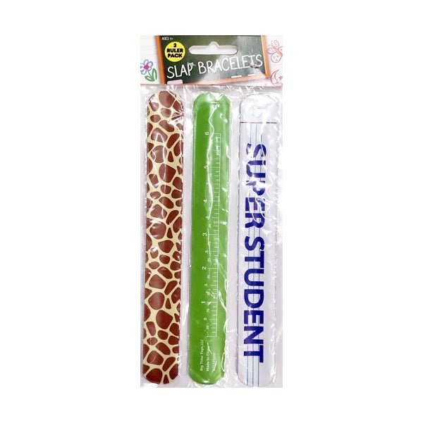 Big Time Slap Ruler Bracelets (36 Pack) Styles Vary - DollarFanatic.com