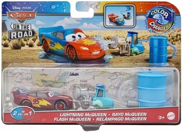 Assorted Disney Cars Color Changers 2022 Cars On The Road Lightning McQueen with Guido