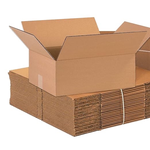 AVIDITI 16 x 12 x 6 Corrugated Cardboard Boxes, Flat 16"L x 12"W x 6"H, Pack of 25 | Shipping, Packaging, Moving, Storage Box for Home or Business, Strong Wholesale Bulk Boxes