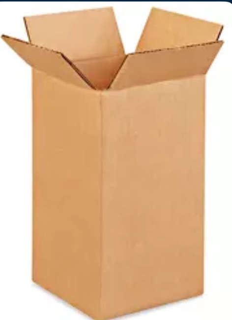 4" X 4" X 8" Tall Cardboard Corrugated Boxes, 65 Lbs Capacity, 200/ect-32, Lot 25/case