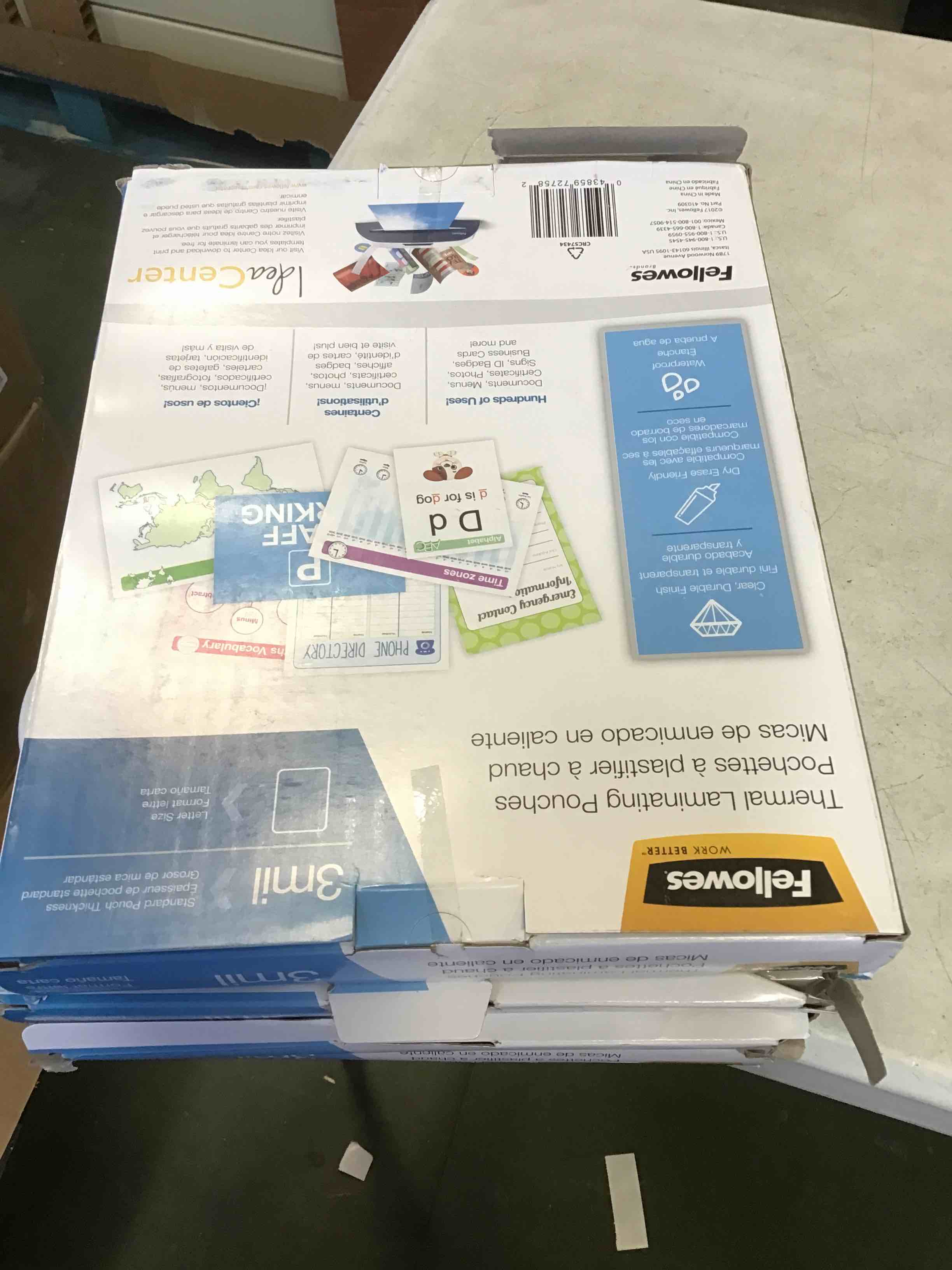 Fellowes(R) Laminating Pouches, Letter, 3 mil, 11 1/2in. x 9in., Clear, Pack Of 200 / 4 pack 