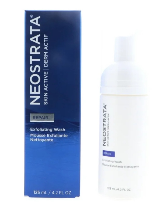 NEOSTRATA Exfoliating Wash Revitalizing Foaming Facial Cleanser with Polyhydroxy Acid For All Skin Types Soap-Free Fragrance-Free, 4.2 Fl Oz (Pack of 2)