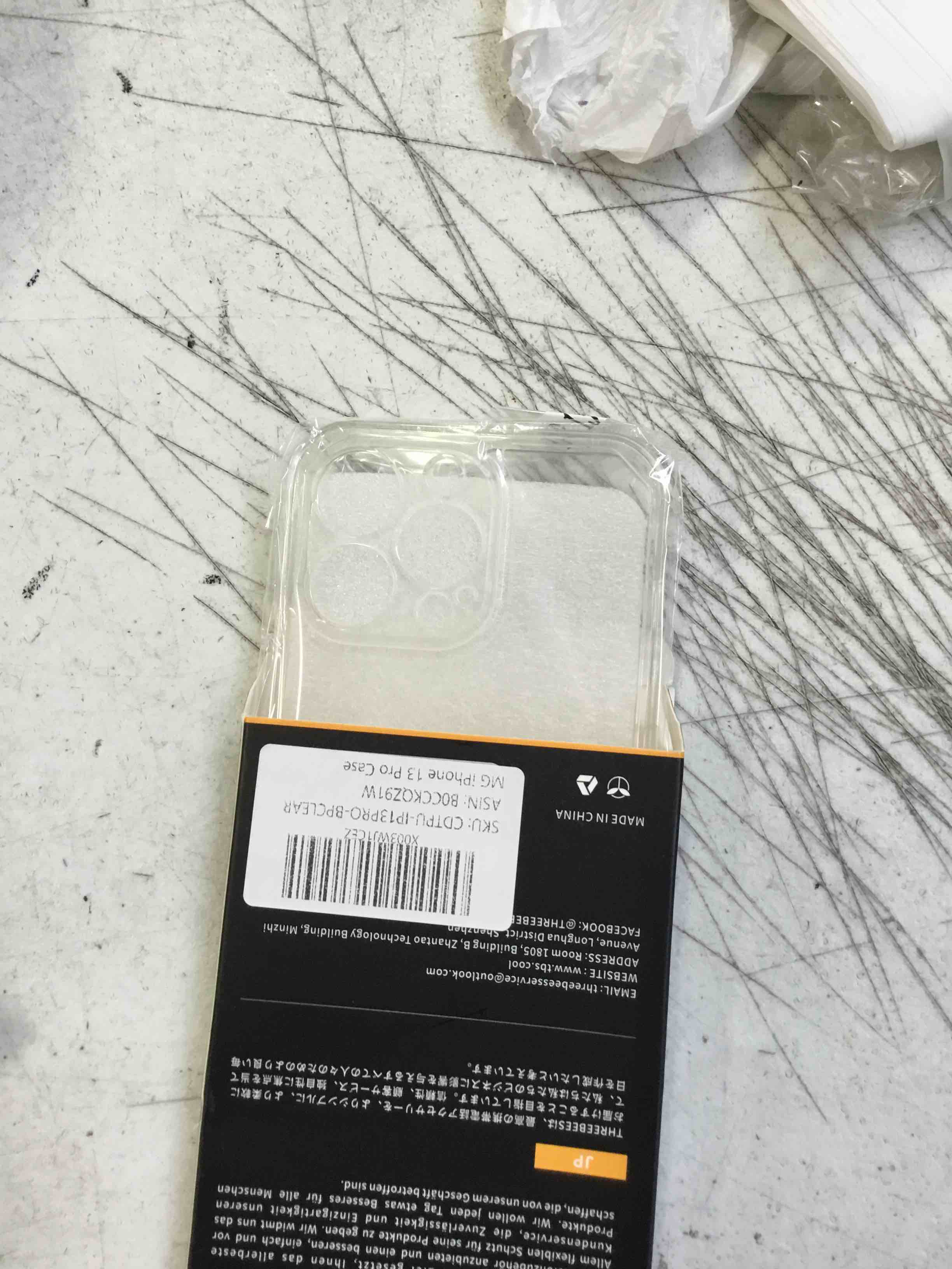 CASEDADDY Authorized by TBS Compatible with iPhone 13 Pro, Soft Clear Case Slim Fit Thin Protective Cover for iPhone 13 Pro, Clear