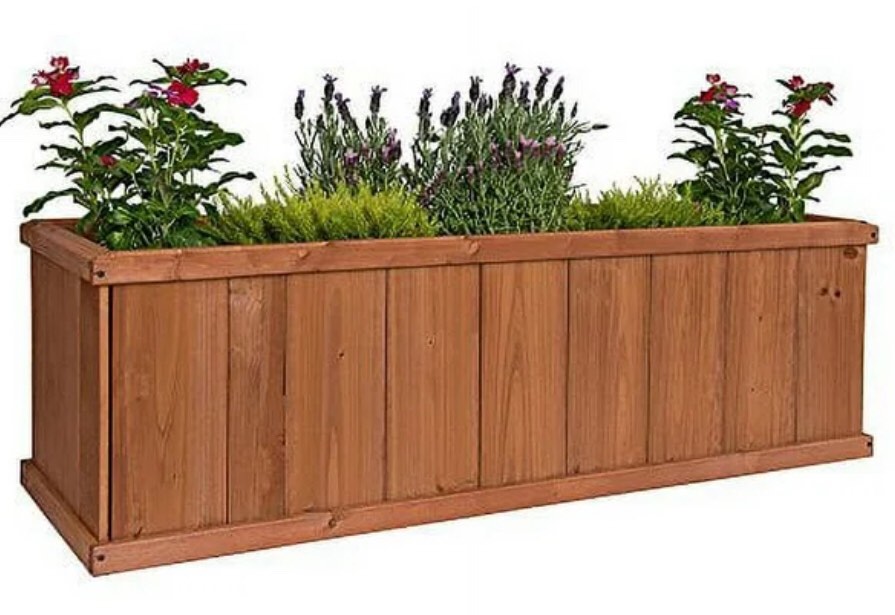Greenstone Robusto Rectangular Cedar Planter