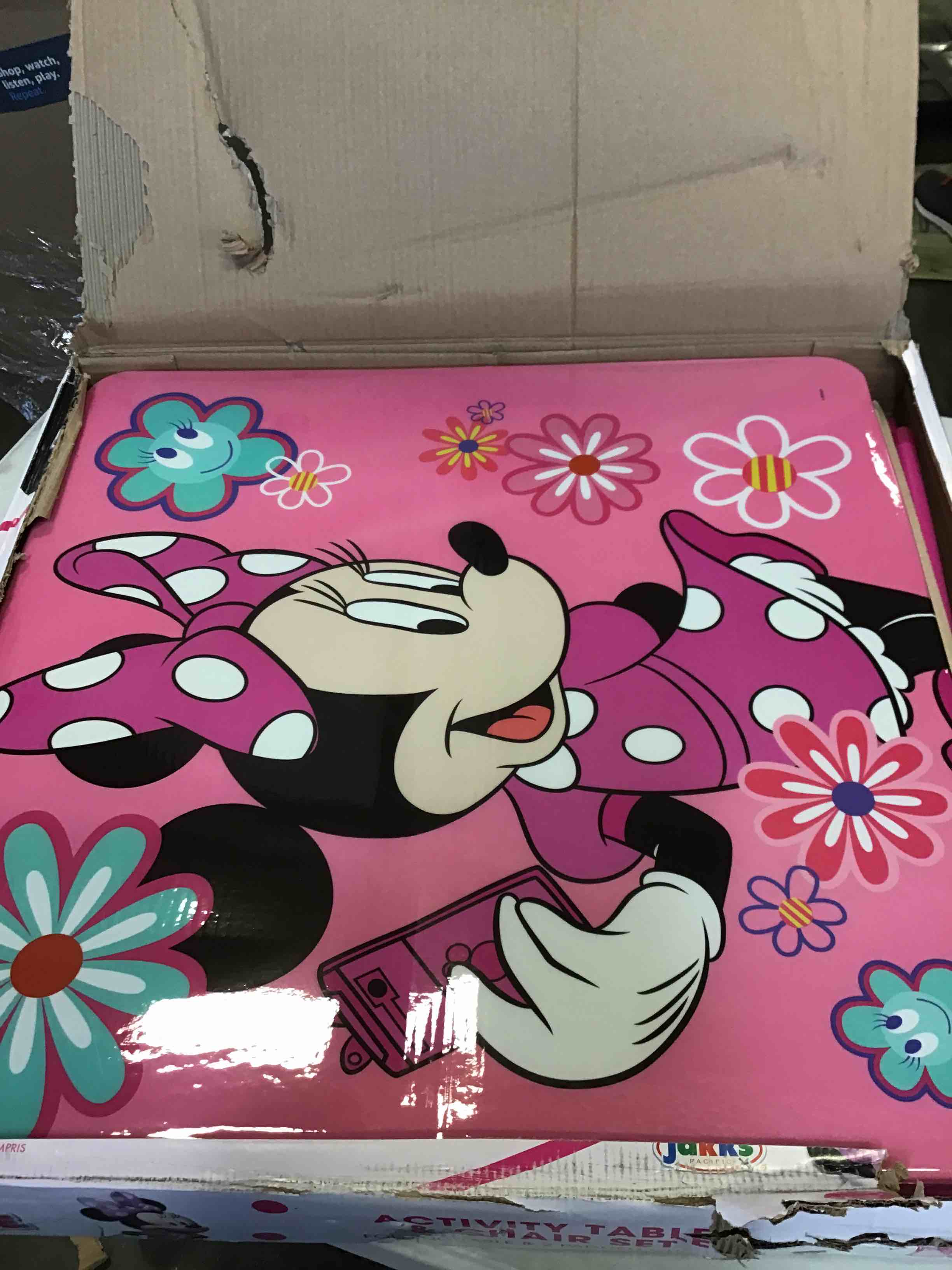 Disney Minnie Mouse Activity Table Set with 2 Kids' Chairs
