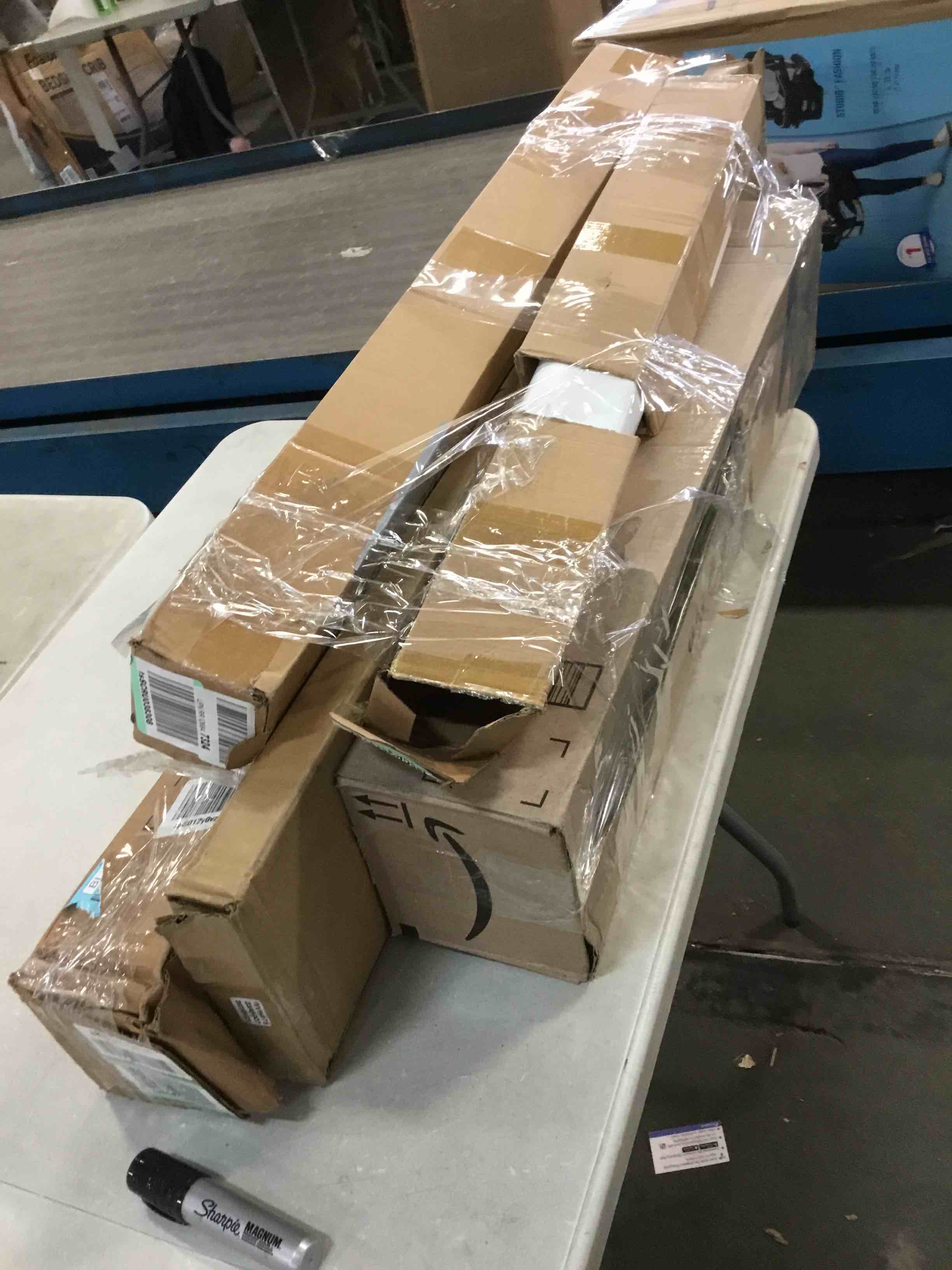 Assortment of Miscellaneous products (May Include cordless shade, curtain rods, retractable baby gate, Led universal linear lamp and more or other use)