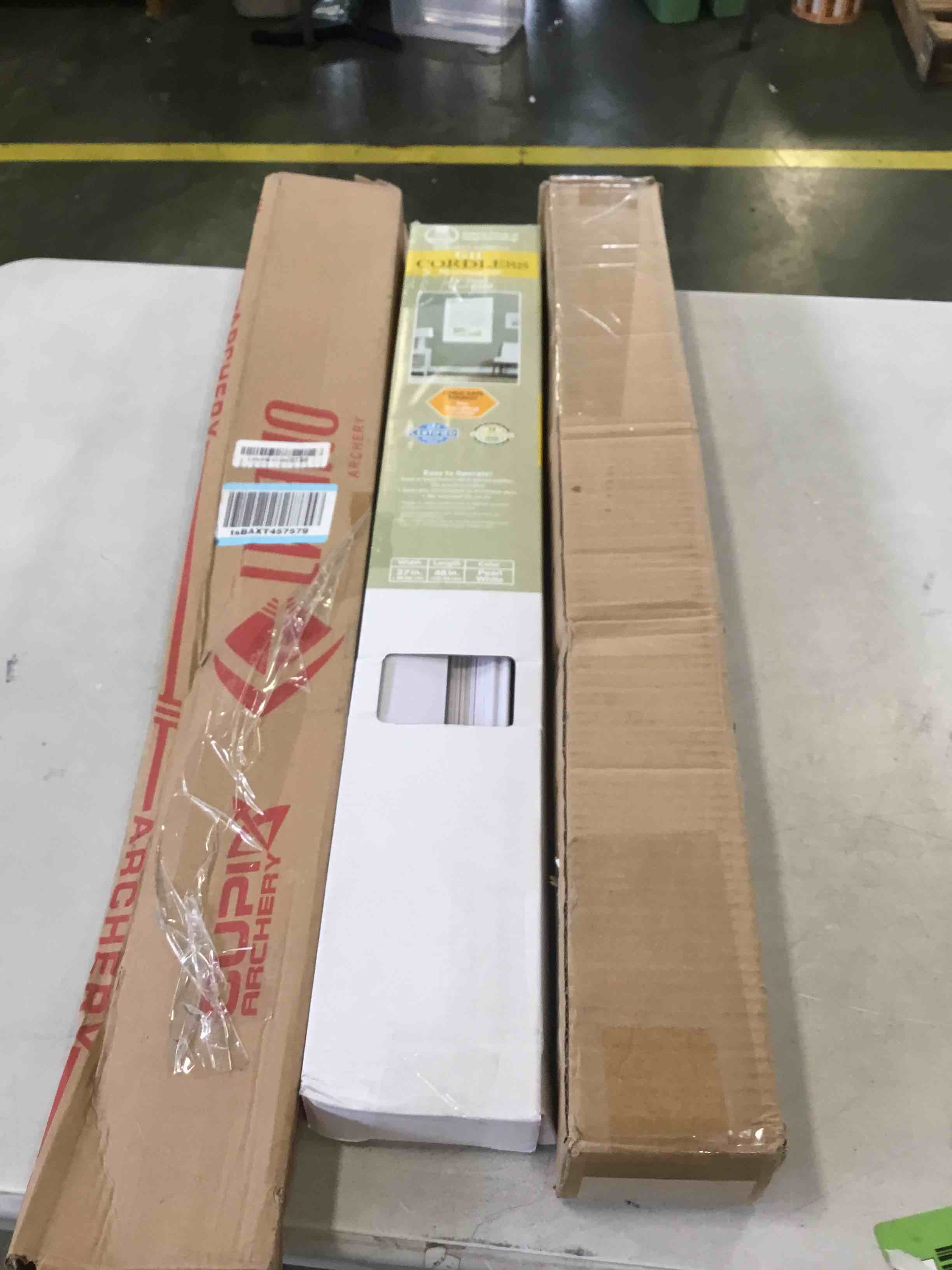 Assortment of Miscellaneous products (May Include cordless shade, curtain rods, retractable baby gate, Led universal linear lamp and more or other use)