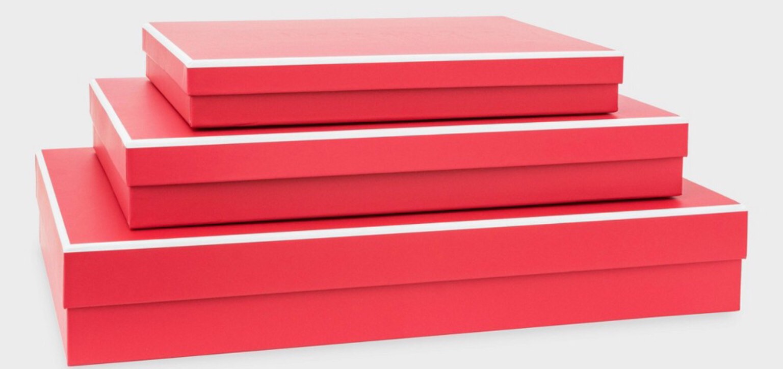 Red Shirt Boxes 3ct - Sugar Paper