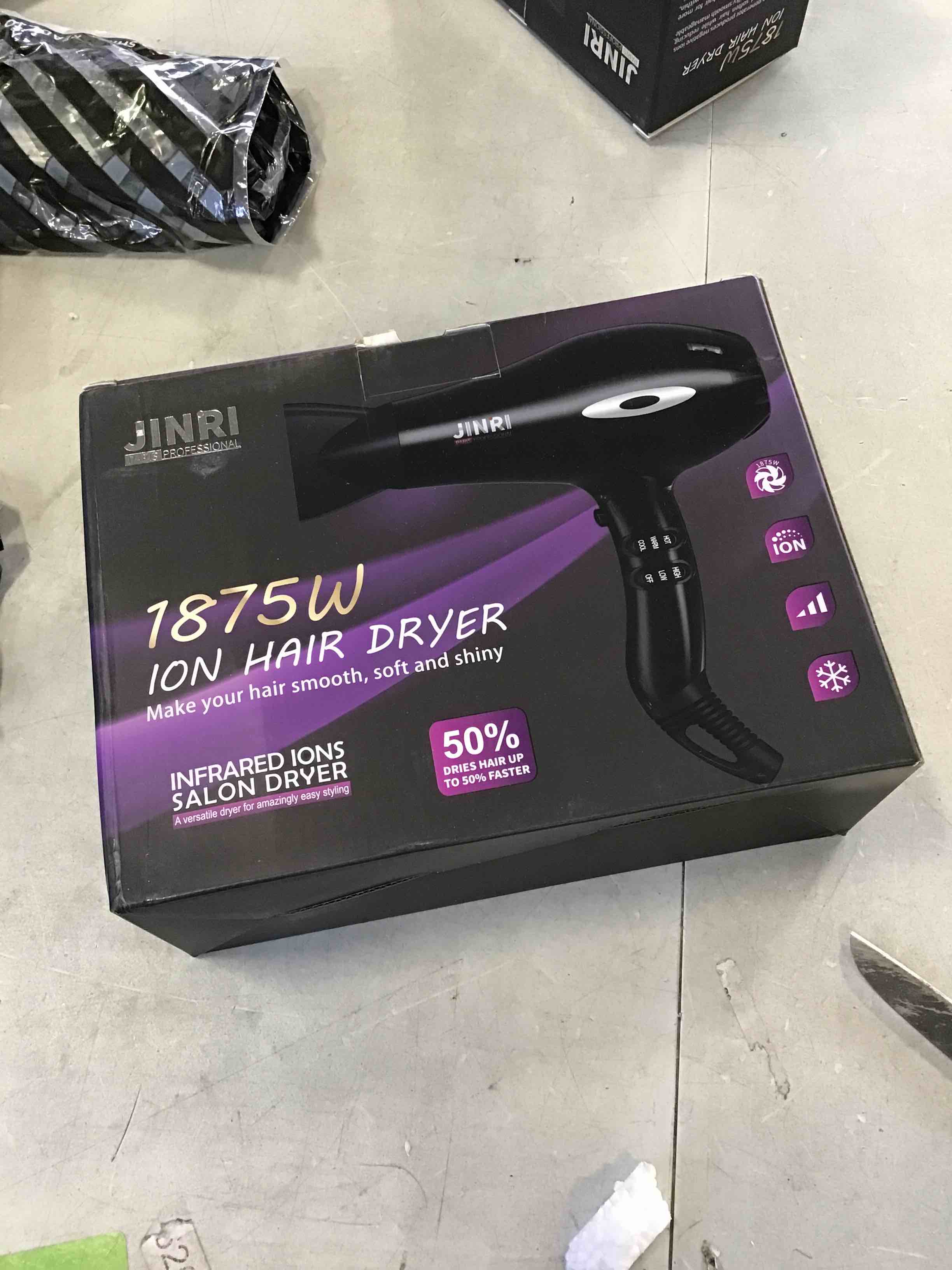 Professional Hair Dryer for Faster Drying, Negative Ion Hair Blow Dryer, with 3 Heat 2 Speed with Cool Shot Button, Light Weight Low Noise Hair Blow Dryers, Black