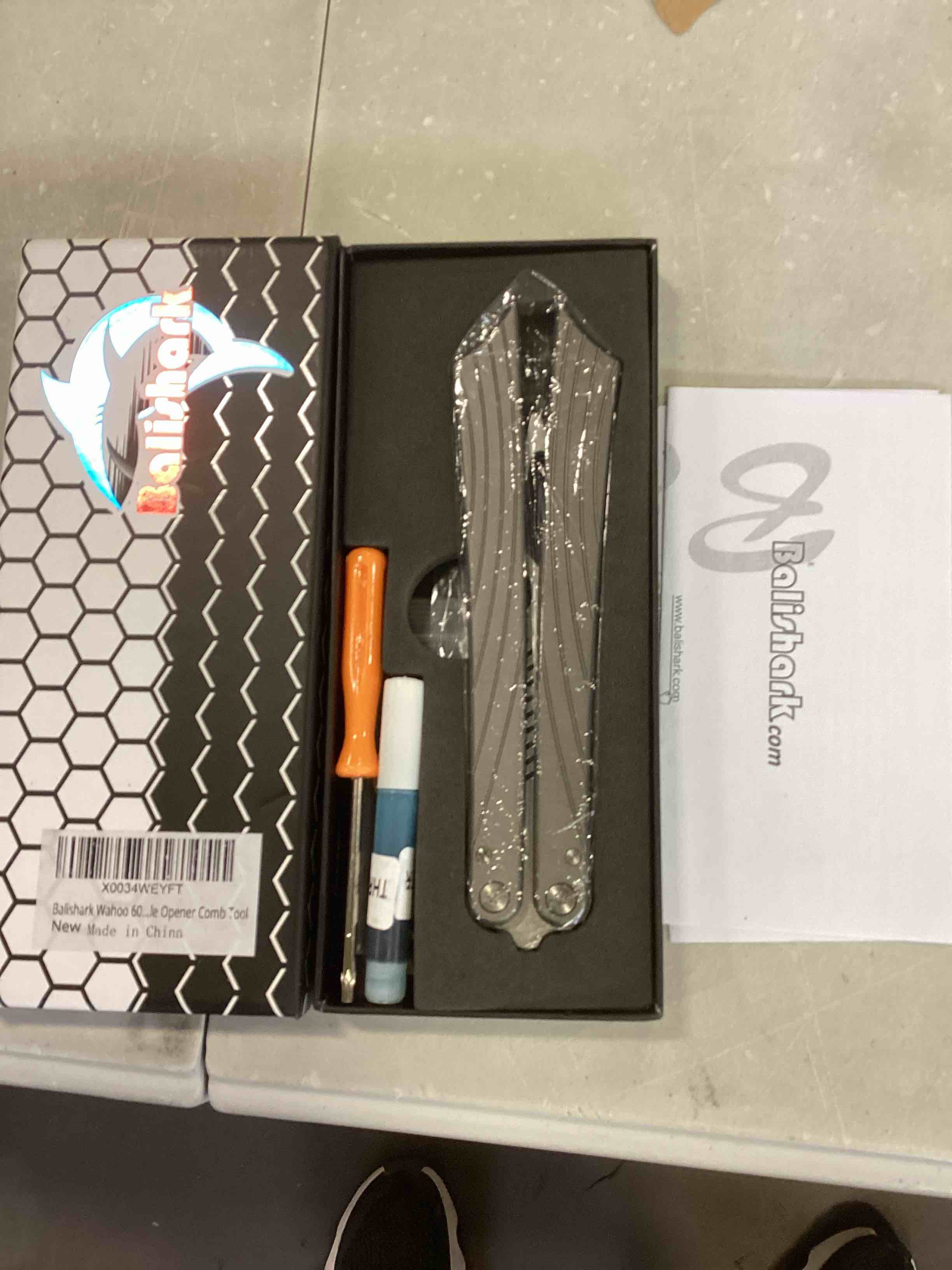 Balishark Mermaid Butterfly Knife Balisong Trainer Bushing Systerm 6061 Aluminum Integral Channel Handle Zen Pins Bottle Opener, Unsharpened, for Practicing Flipping, Blunt Practice, No Edge Tool
