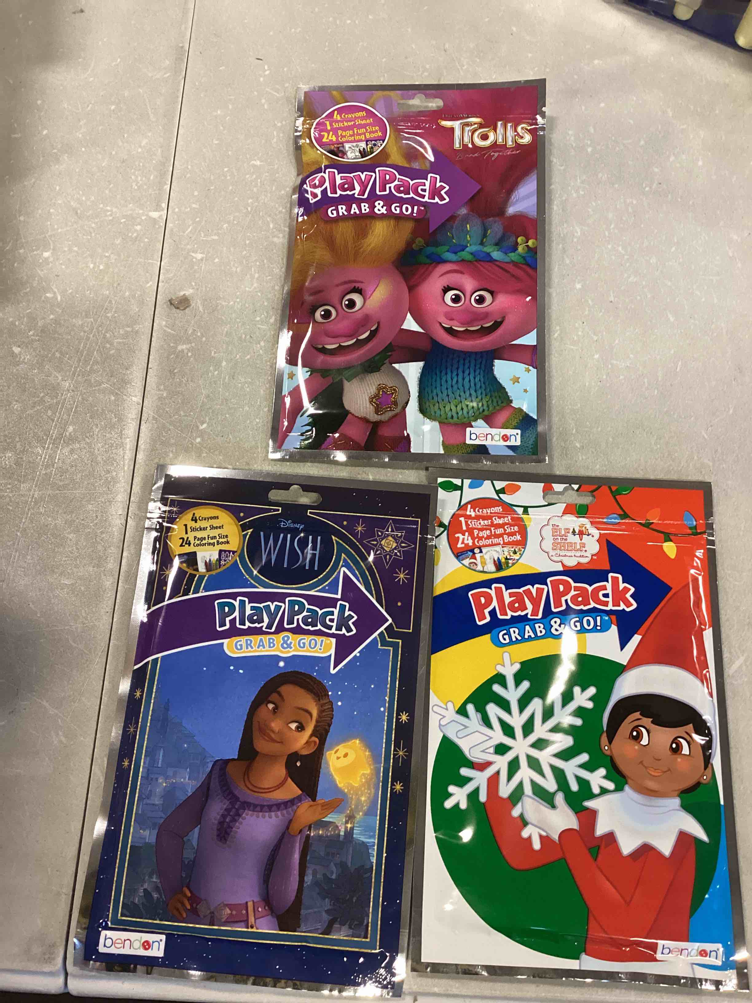 Case Pack of 20, Assorted Bendon 5" x 8.5" Grab & Go Play Pack Coloring Book