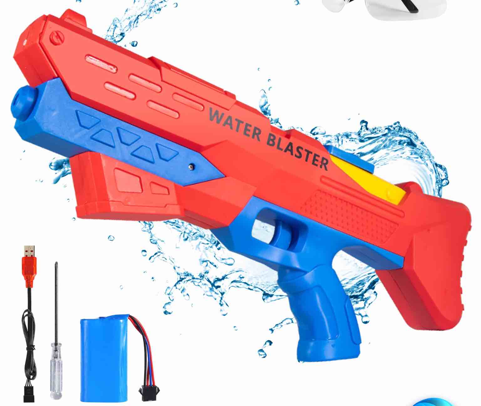 Electric Water Gun, Squirt Guns up to 32 FT Long Range, Automatic Waterproof Soaker Gun with 300CC for Kid & Adult, Pool Water Guns for Outdoor Water Shooting Game, Ideal Gift Toys for Water Fighting