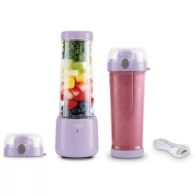 Dash Portable USB Blender With Bonus Jar, Assorted Colors/ purple