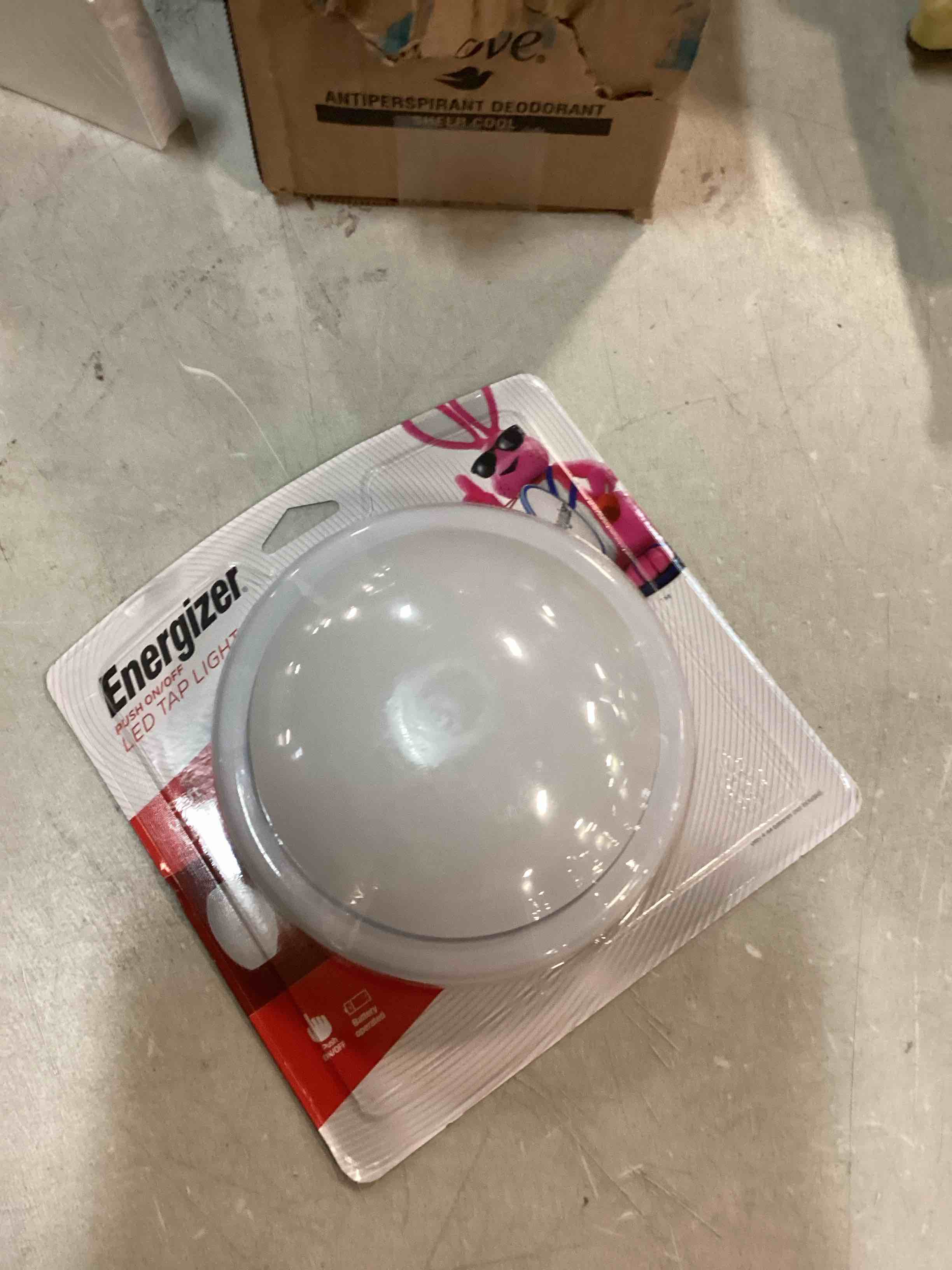 Energizer Battery Powered LED Tap Light  Soft White  Push on/off  36521