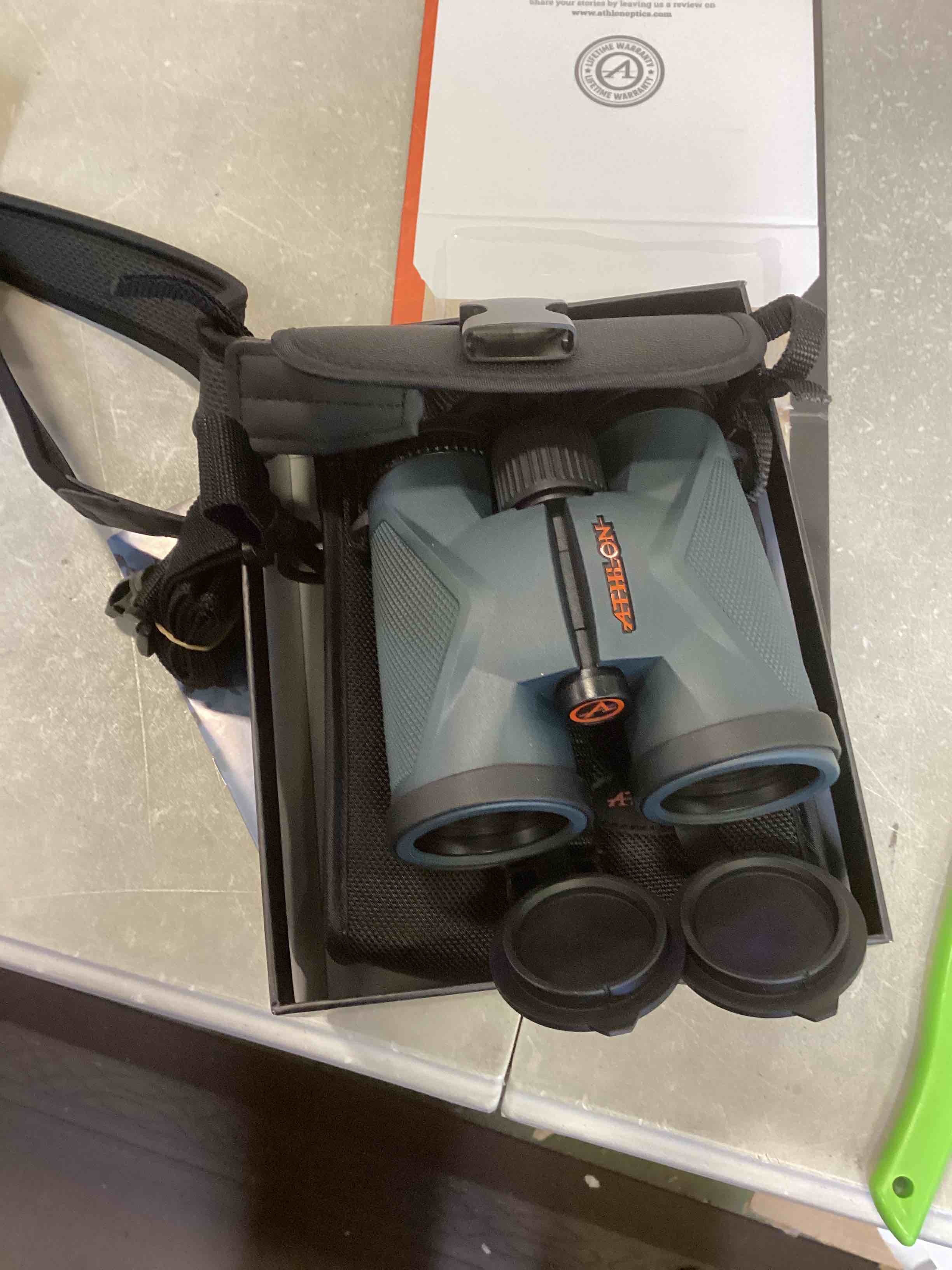 Athlon Optics 10x42 Midas G2 UHD Gray Binoculars with Eye Relief for Adults and Kids, High-Powered Binoculars for Hunting, Birdwatching, and More