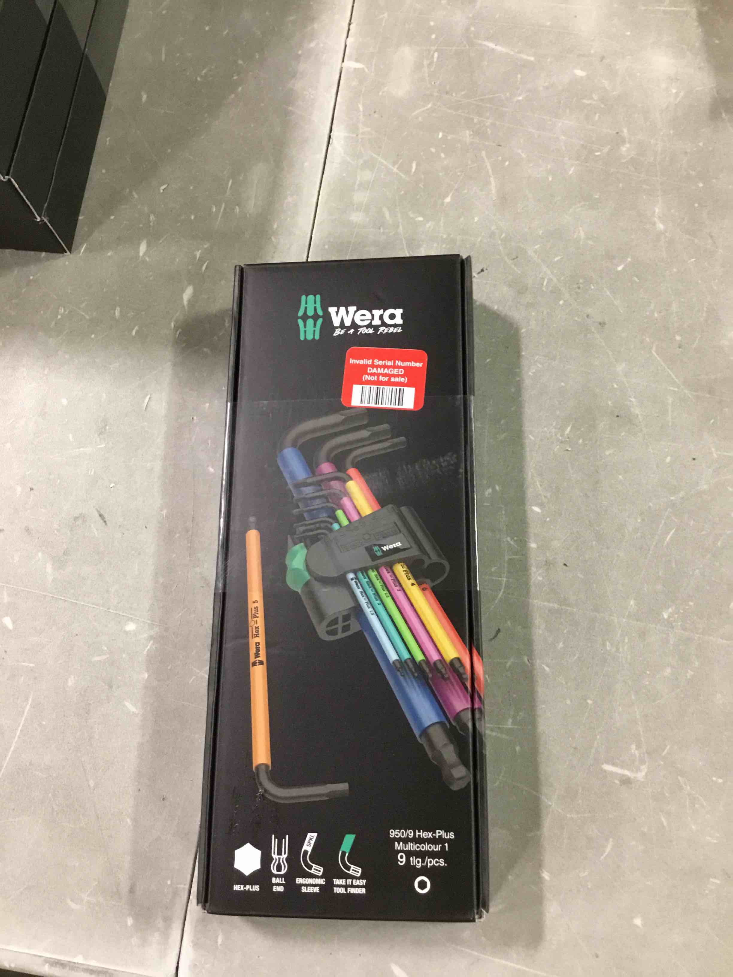 Wera Tools 05073593001 950 SPKL/9 SM N SB Long ARM HEX Key Set, One Size, Multi