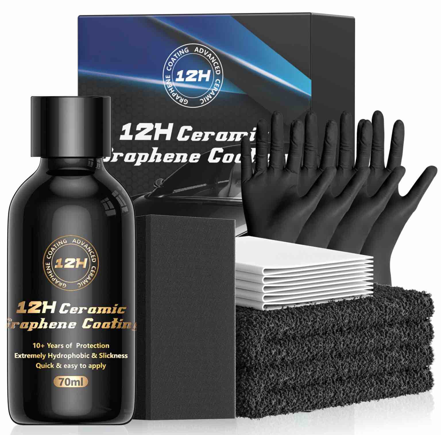 Graphene Ceramic Coating for Cars (70ml) - ?????? ???????????????? ???????????????? for Car Detailing Kit, 10+ Years of Long Lasting Protection, Apply After Car Wash & Paint Correction