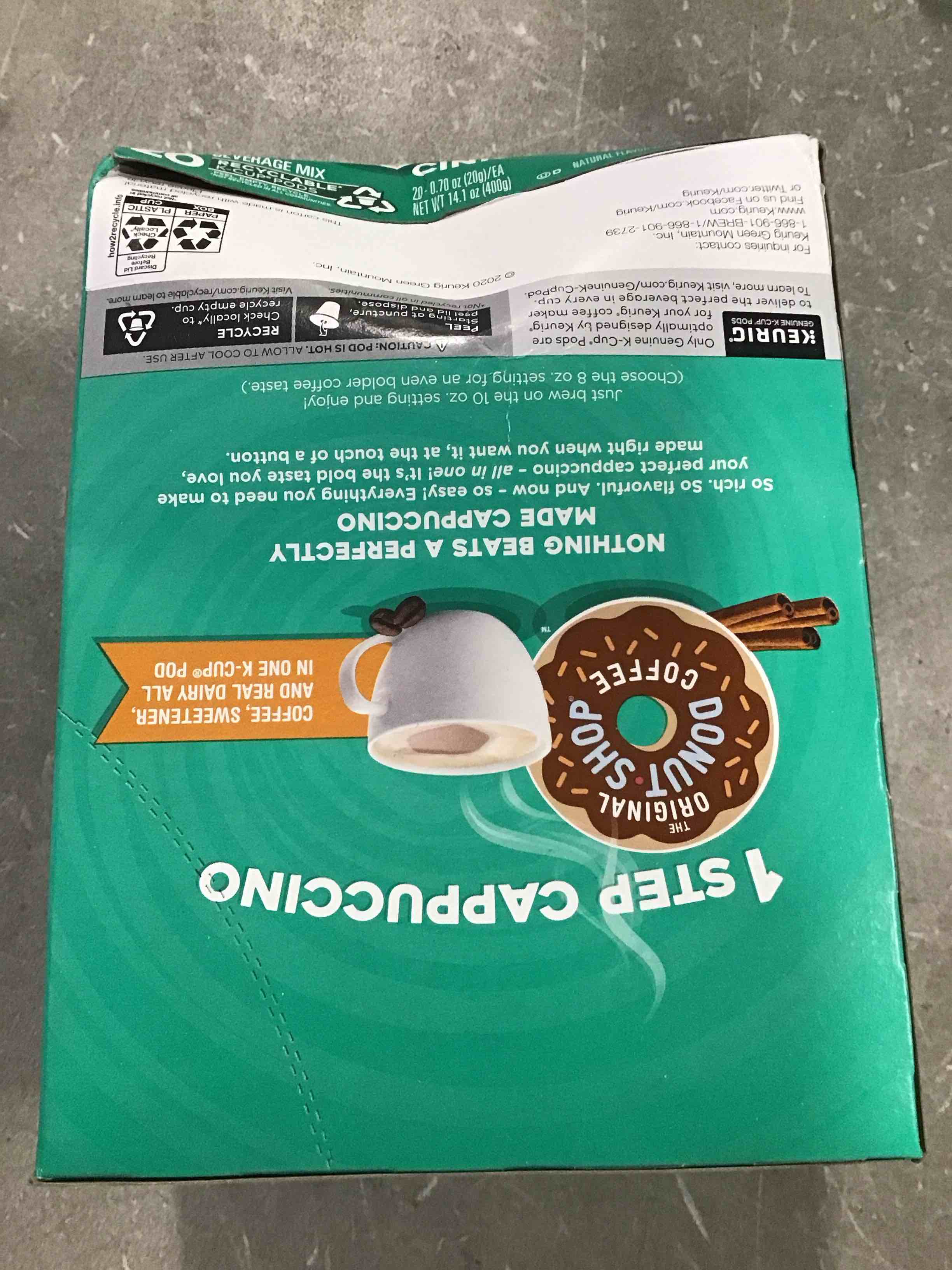 The Original Donut Shop One-Step Cinnamon Dulce Cappuccino, Keurig Single-Serve K-Cup Pods, 20 Count Image 20 Count (Pack of 1)