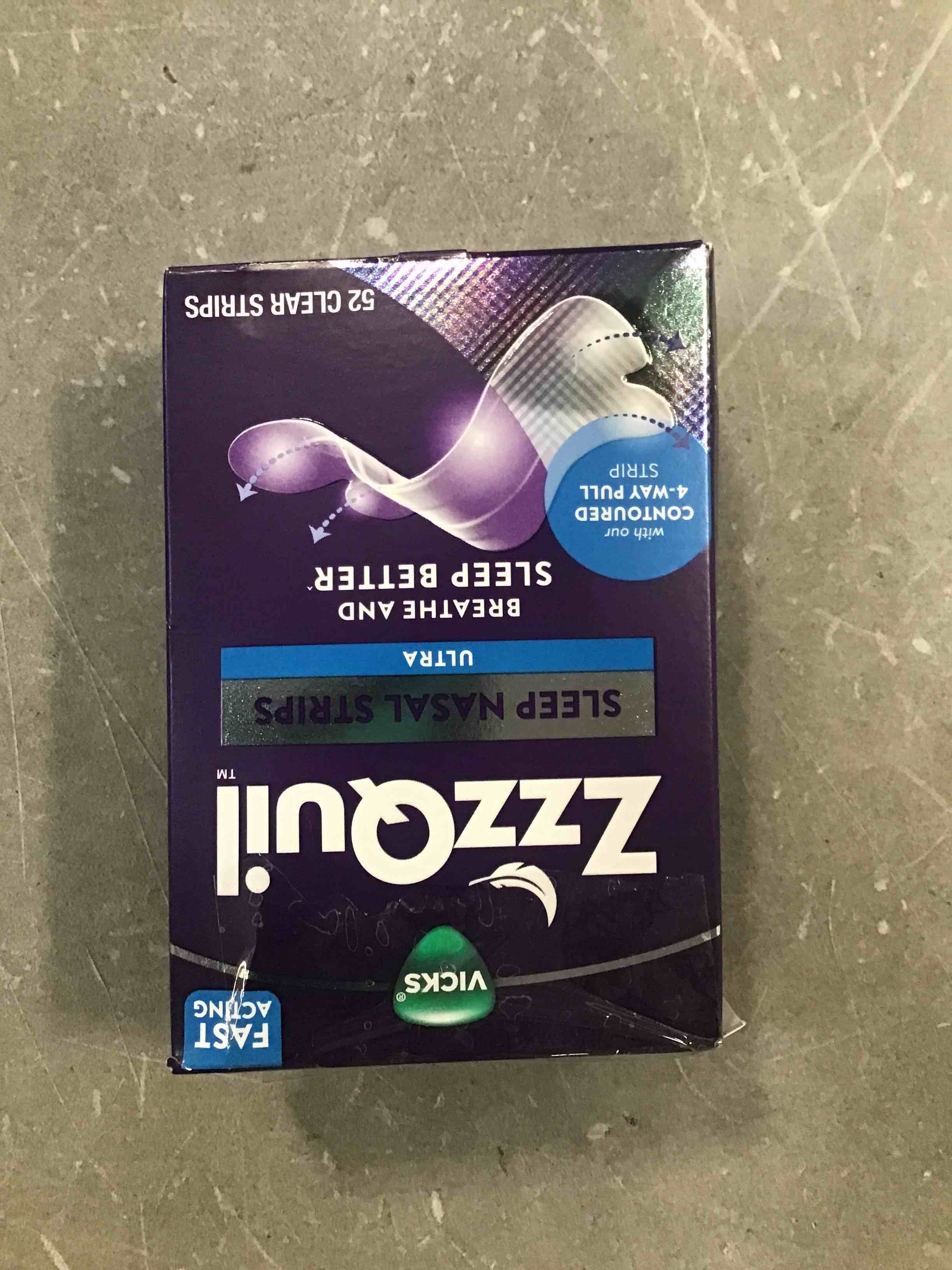 ZzzQuil, Sleep Nasal Strips, Clear Nighttime Nasal Strips, Instantly Opens Nose for Better Breathing, Reduces Nasal Congestion for Less Snoring and Better Sleep, Drug Free, Unscented, 52ct