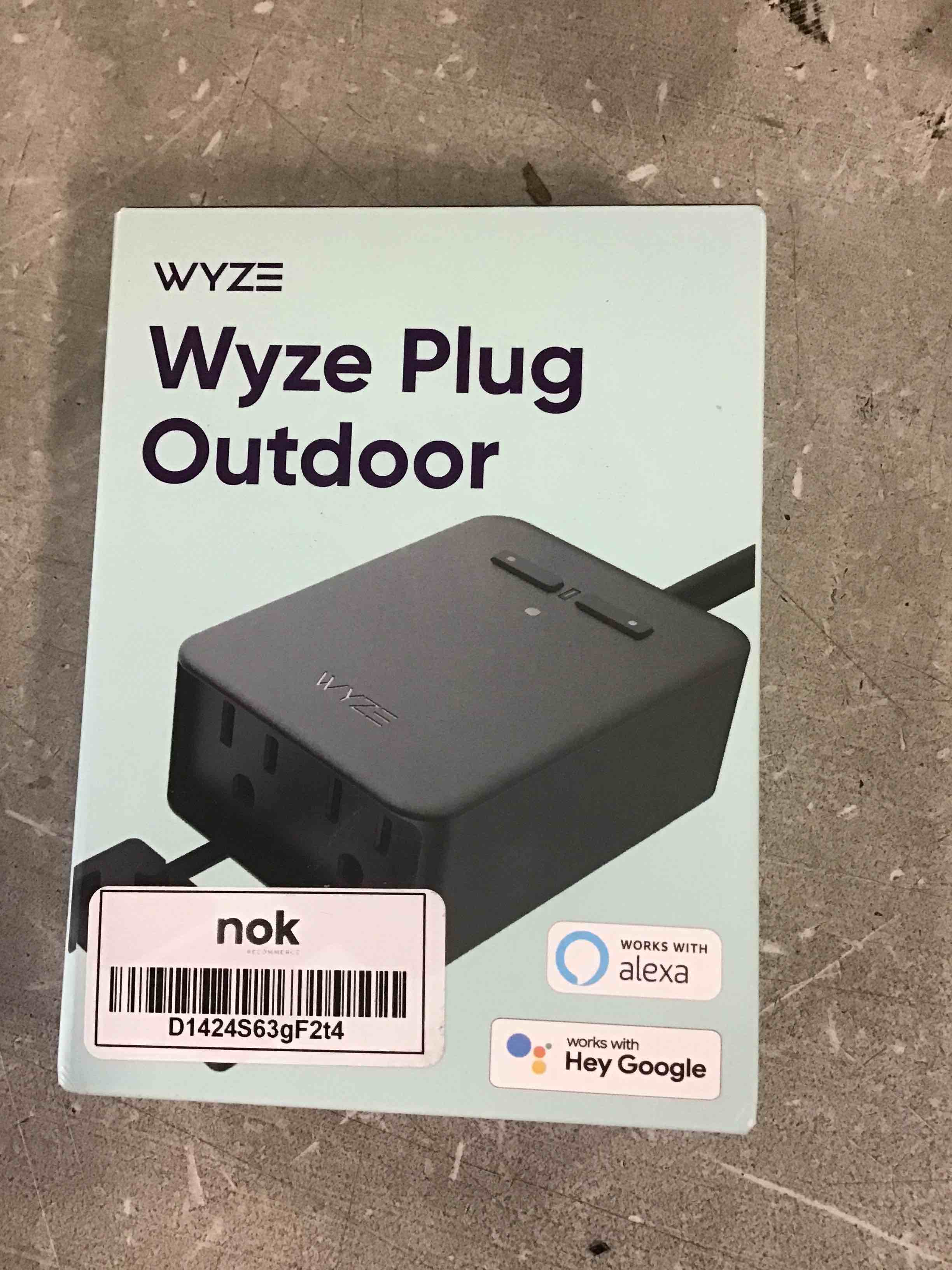 Wyze - Outdoor WiFi Smart Plug with Dual Outlets, Energy Monitoring, IP64, 2.4GHz, Works with Alexa and Google Assistant - Black