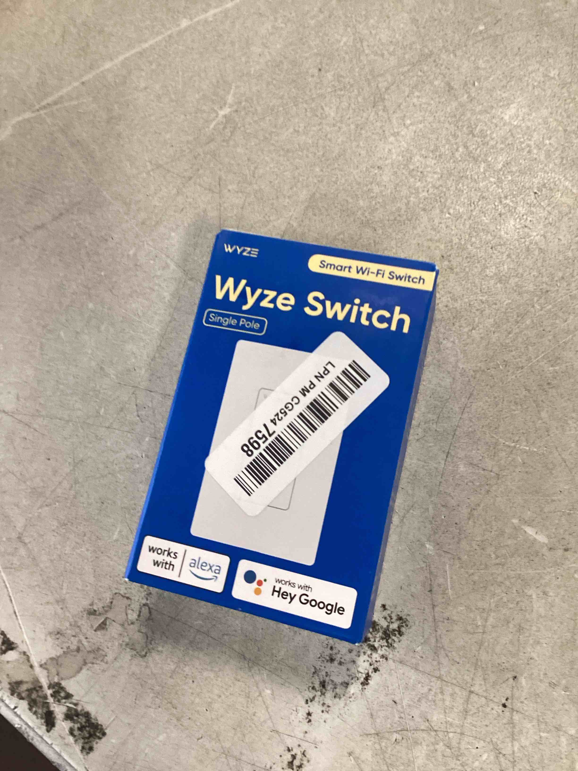 Wyze Switch Single Pole Works with Alexa & Google  White WLPS1-RB