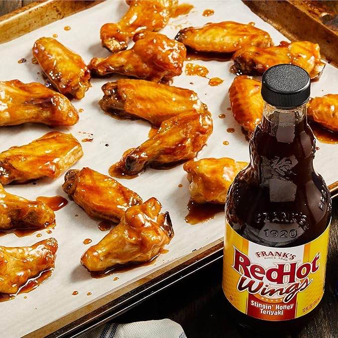 Frank's RedHot Stingin' Honey Teriyaki Wings Sauce, 12 Fl Oz (Pack of 5)