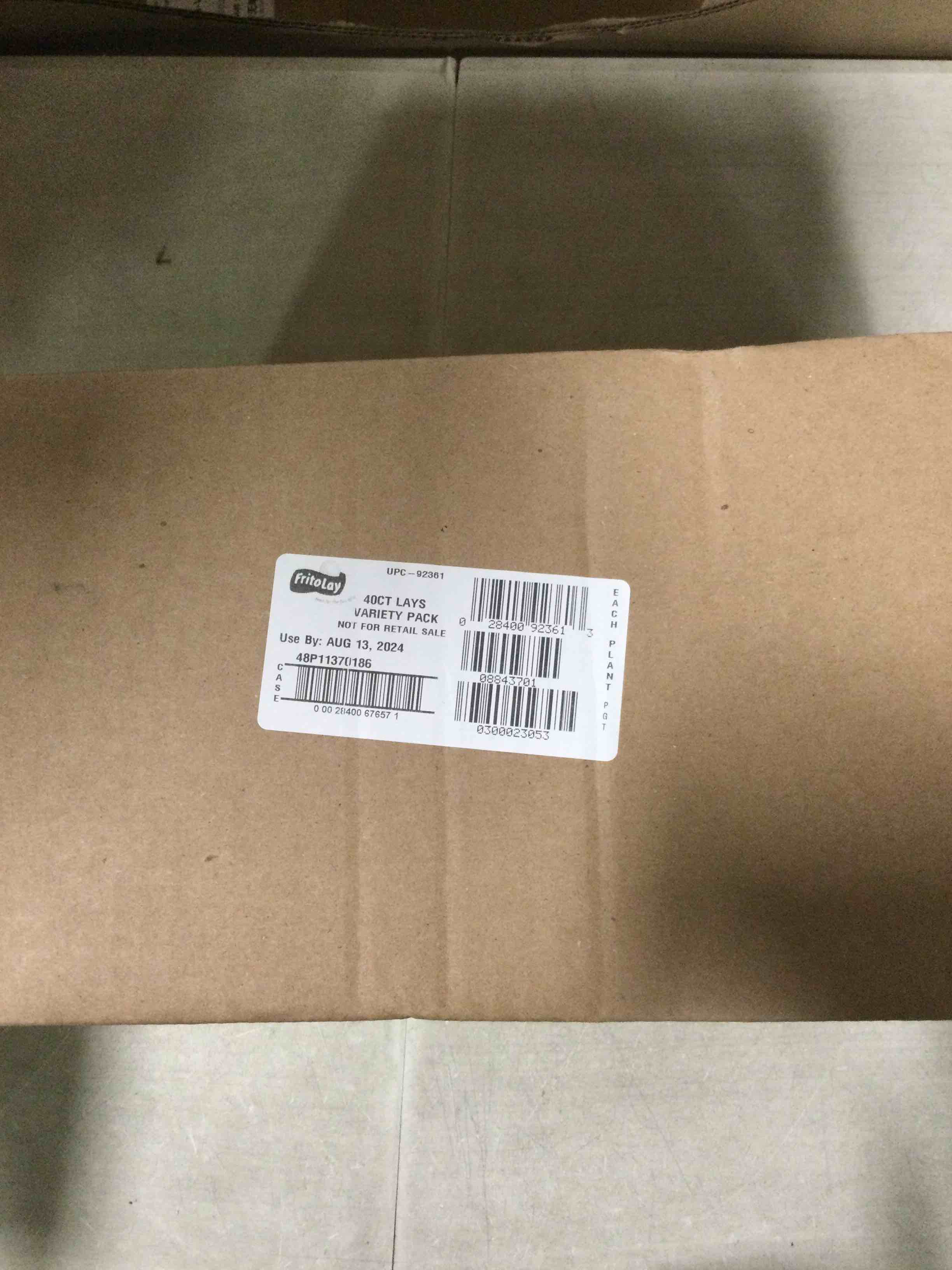 Lay's Potato Chips Variety Pack, 1 oz Bags, 40 Count (expire 08/13/2024)