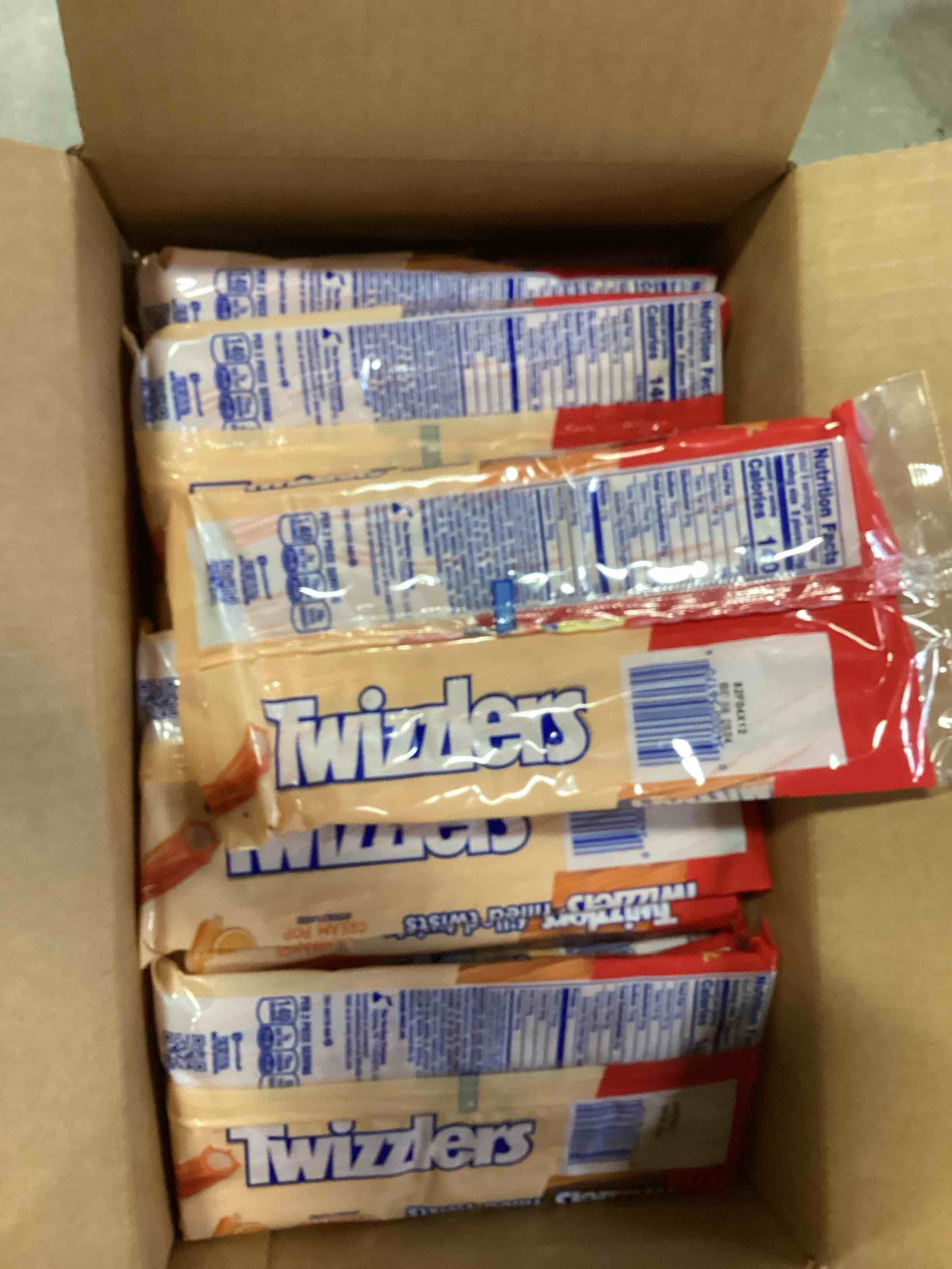 TWIZZLERS Filled Twists Orange Cream Pop Candy Bags, 11 oz (12 Count) 11 Ounce (Pack of 12) Orange