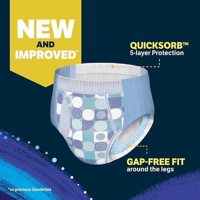 Goodnites Boys' Nighttime Bedwetting Underwear - L -25Ct