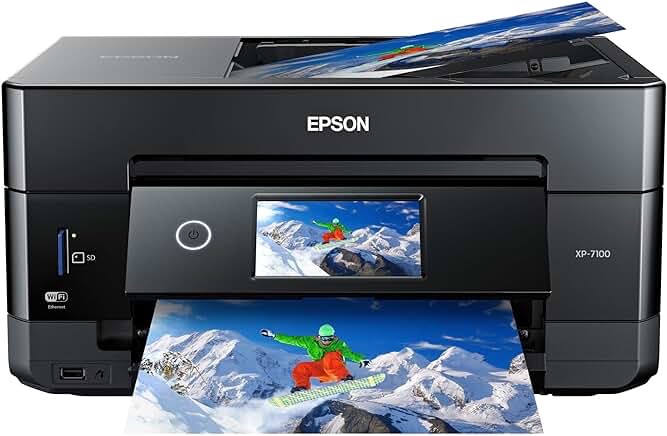 Epson - Expression Premium XP-7100 Wireless All-In-One Inkjet Printer - Black