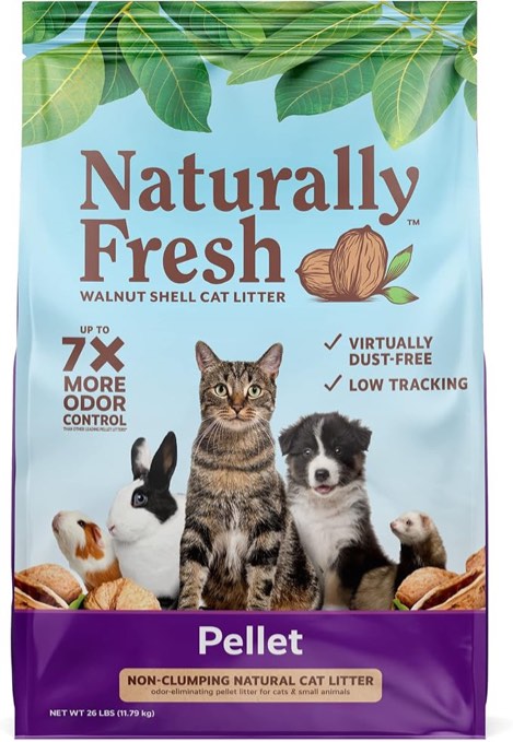 Naturally Fresh Walnut-Based Pellet Non-Clumping Cat Litter 26 lb. bag