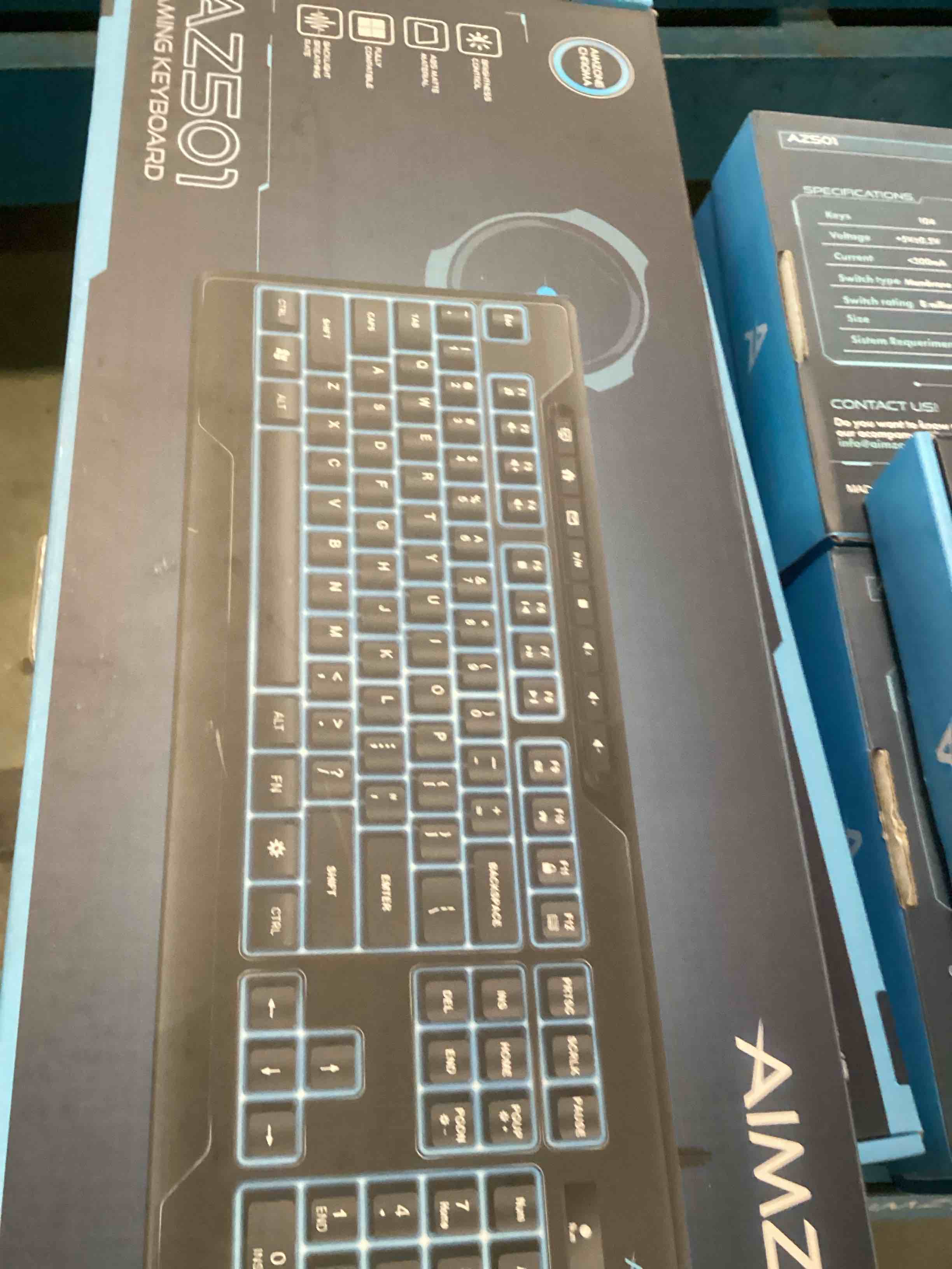 Aimzone Backlit Gaming Keyboard, Ergonomic Quiet Membrane Led Keyboards, 8 Extra On-Board Multimedia Keys, Anti-Ghosting, Dedicated Media Control, Wired, USB, Black (Keys Don't Light Up)