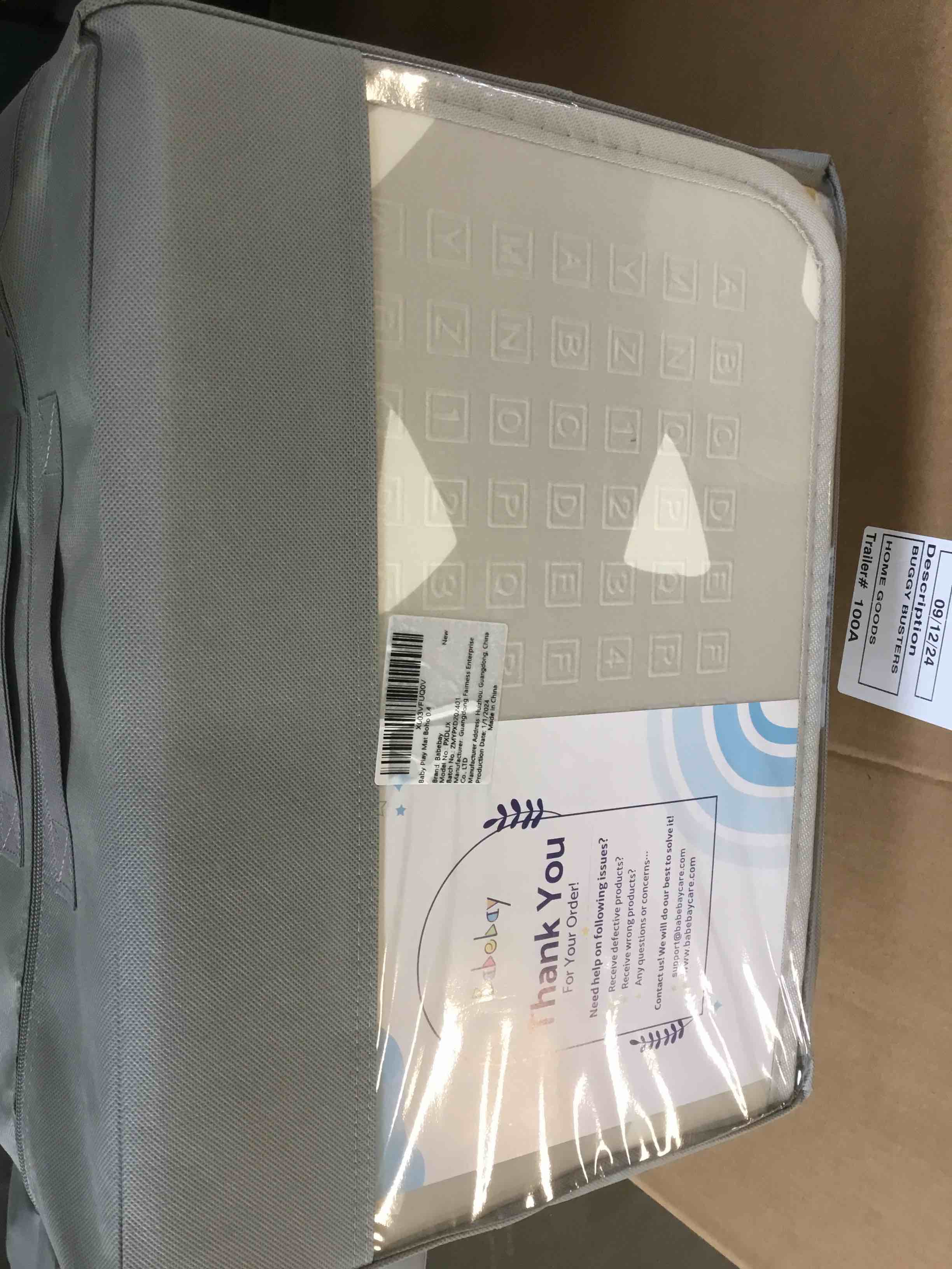 Baby Play Mat, Soft Foam Play Mats for Floor, Foldable Waterproof Playmats for Babies and Toddlers Kids, Reversible Baby Crawling Mat for Indoor and Outdoor, Tropical Boho Geometric Design, 79''x51''