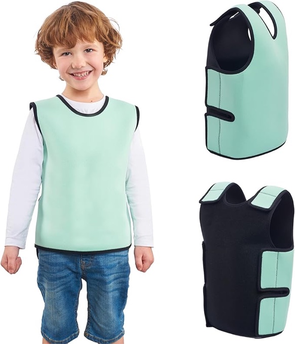 Compression Vest for Kids | Provide Deep Pressure Comfort | ADHD Tools for Kids | Autism Sensory Clothing | Comfortable Design | Compression Shirt Kids | Ensure a Secure Feeling Large Green