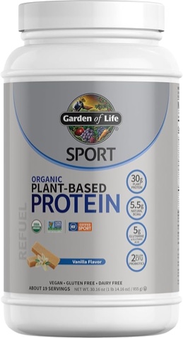 Organic Vegan Sport Protein Powder, Vanilla - Probiotics, BCAAs, 30g Plant Protein for Premium Post Workout Recovery - NSF Certified, Keto, Gluten & Dairy Free, Non GMO - Garden of Life - 19 Servings Vanilla 19 Servings (Pack of 1)