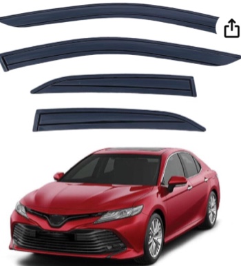 Rain Guards Compatible with 2018-2023 Toyota Camry, Acrylic Slim Style Window Visor Rain Guard, Side Window De?ector for 9th Toyota Camry Accessories 4 Pieces, 2019 2020 2021 2022