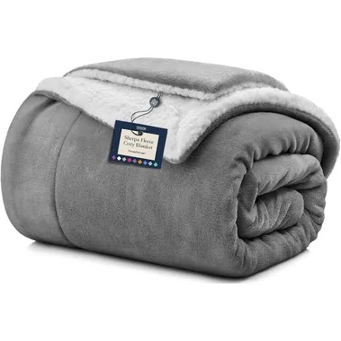 belabor sherpa blanket queen grey