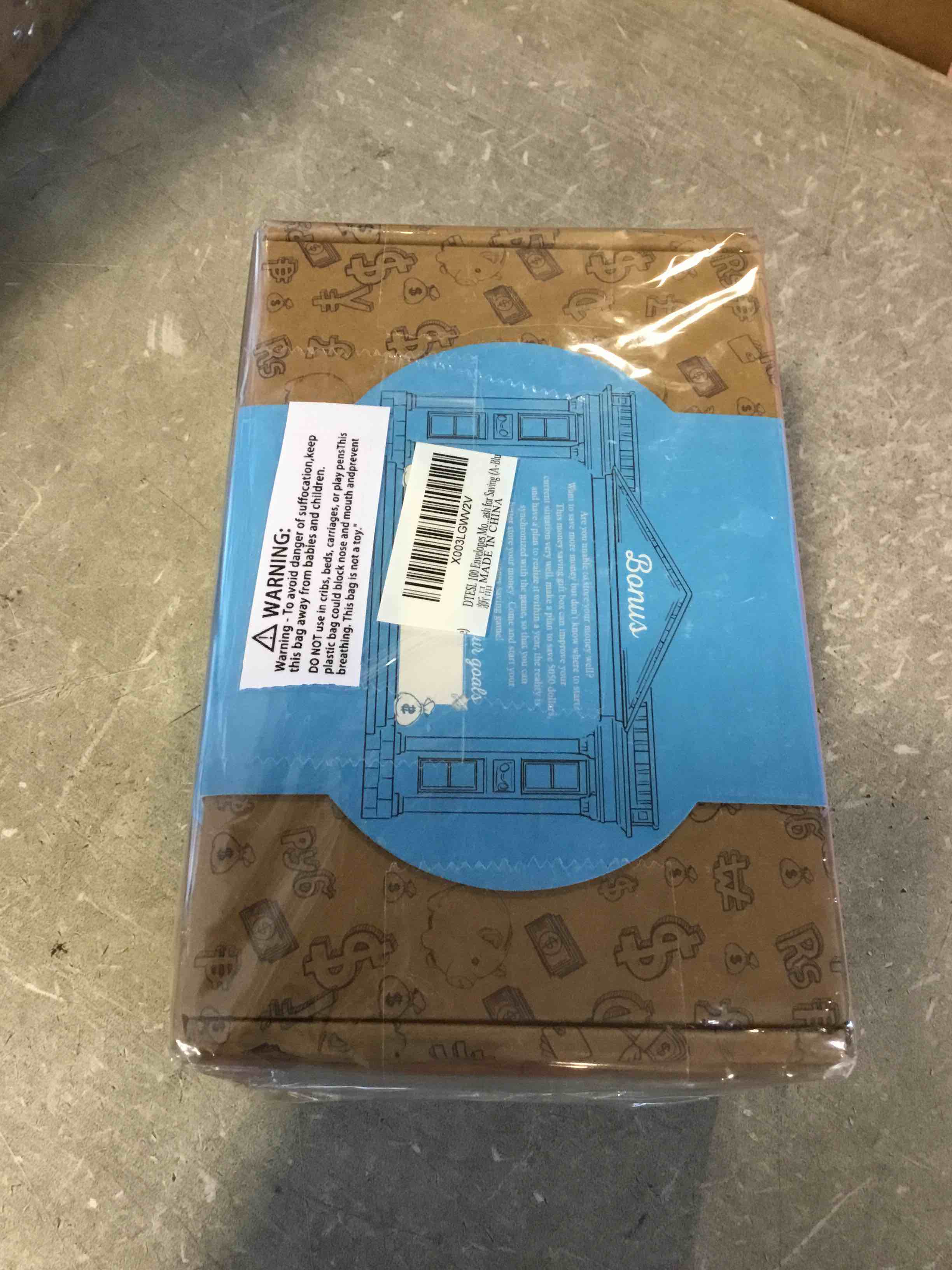 DTESL 100 Envelopes Money Saving Box Challengeï¼ŒMoney Saving Challenge Kit,Great Money Envelopes for Cash Gifts for Adultsï¼ŒSaving Money Organizer for Cash for Saving (A-Blue)