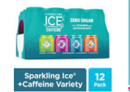 BEST BY 10/31/2024)) Sparkling Ice +Caffeine Zero Sugar Flavored Sparkling Water  Variety Pack-Black Raspberry/Blue Raspberry/Strawberry Citrus/Citrus Twist 12 16oz Can