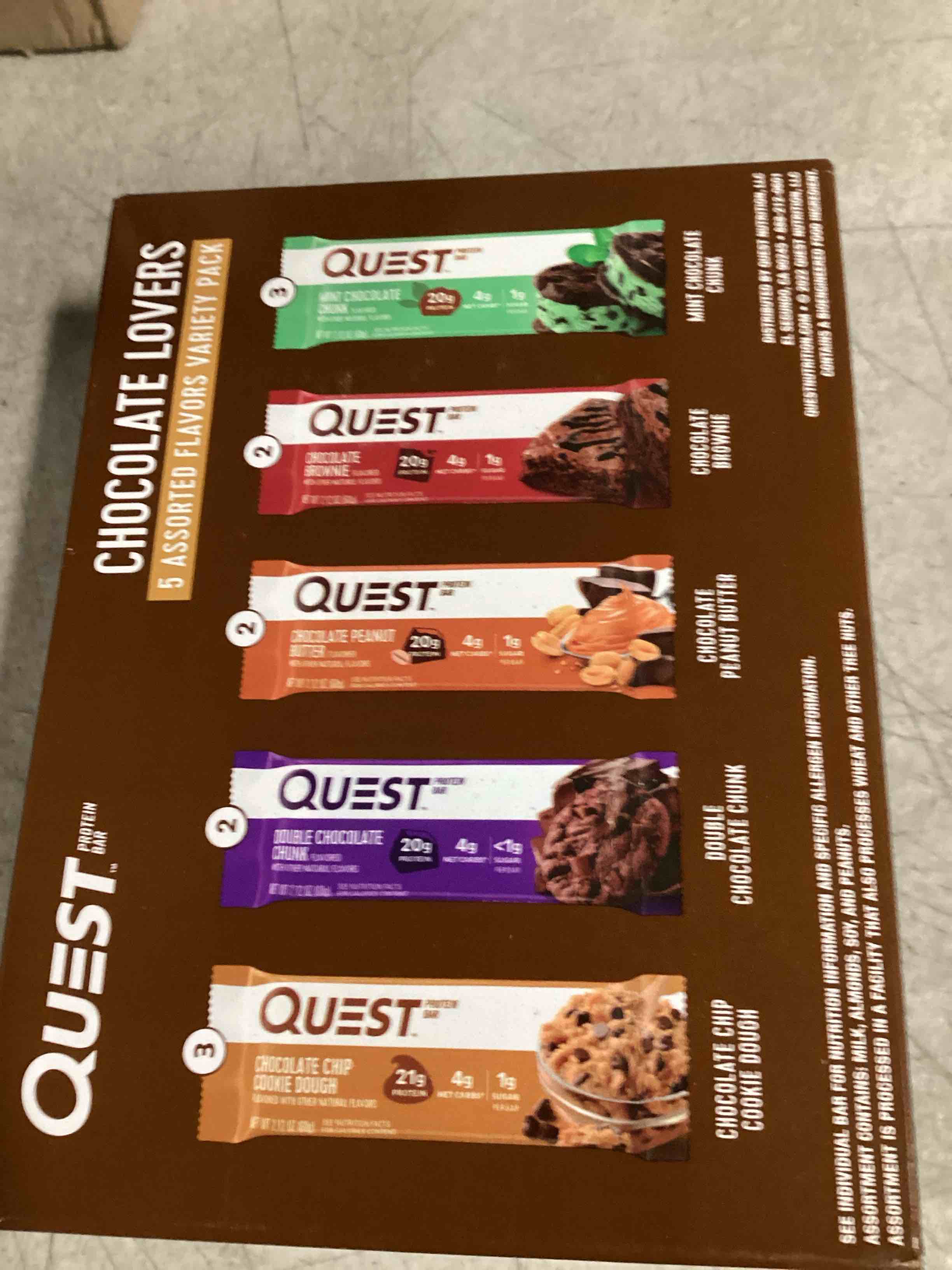 best by 1/2/2025))) Quest Nutrition Chocolate Lovers Variety Pack, High