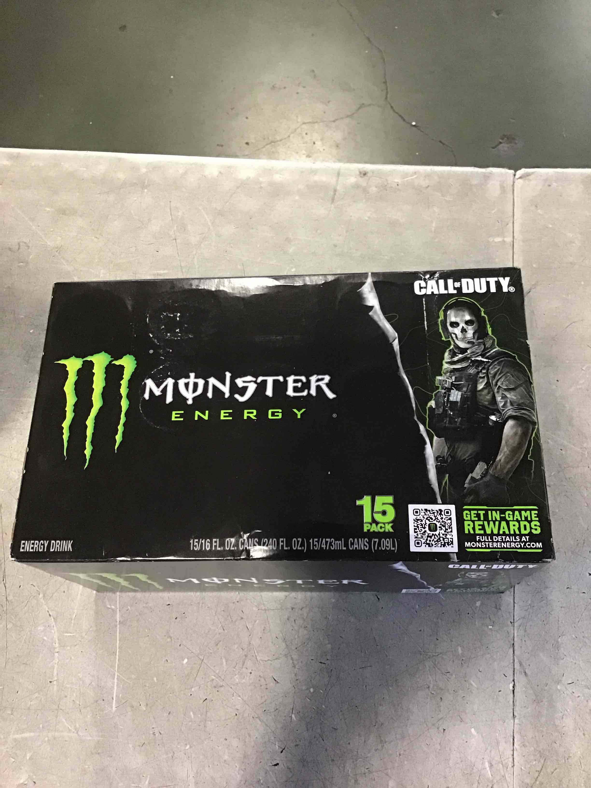 (expedition date 11/14/2025) Monster Energy Drink  Green  Original  16 Ounce (Pack of 15)