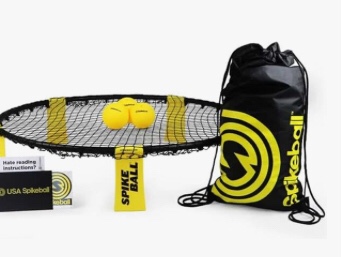 Spikeball Standard 3 Ball Kit with Adjustable Net & Balls - Portable Roundnet Game