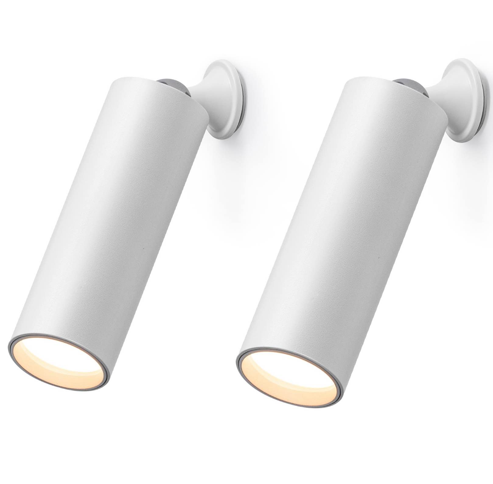 KDG LED Wall Sconces Mounted Cordless Lights, 2700K Dimmable Portables Warm Light Wall Lamps, Rechargeable Battery Magnetic Ball 360° Rotation Touch Control, Living Room Bedside Night Light (White)
