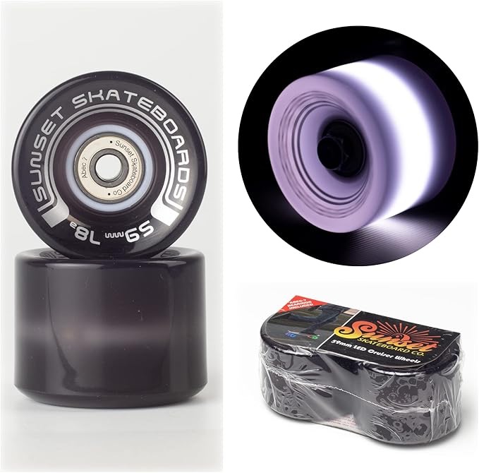Red 59mm Cruiser Wheel Sets With ABEC-7 Carbon Steel Bearings