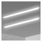 KILIPOL 4FT LED Batten Light, Ceiling Surface Mounted Slim Aluminum LED Tube Lights, 40W 4000K Neutral White for Office, Shop, Garage, Home, 2 Packs 4FT-Aluminum