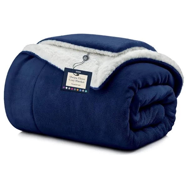 BELADOR Sherpa Fleece Queen Size Blanket for Bed - Fuzzy Warm Large Blankets - Anti-Static Soft Blanket  Fleece Blanket - Sherpa Throw Blankets & Throws for Sofa - 90x90 Inches 