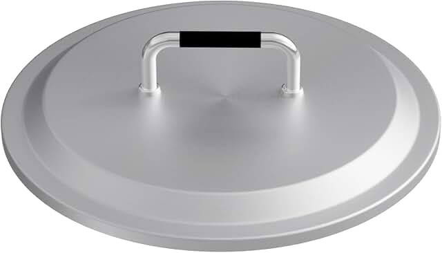 Fire Pit Cover Lid, Firepit Hard Cover for Solo Stove Bonfire 19.5" Fire-Pit, Stainless Steel Outdoor Portable Smokeless Wood Burning Fire-Pit Accessory, Dia. 20" with Heat Resistent Handle